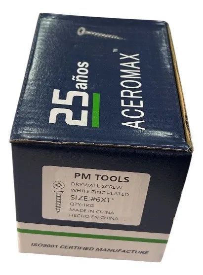 Tornillo Volcanita Crs Zincado 6 X 1 Pulgada - 1 Kg