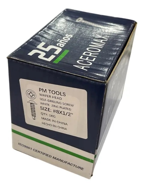 Tornillo Cabeza Lenteja 8x1/2 Punta Broca 1kg 620unid