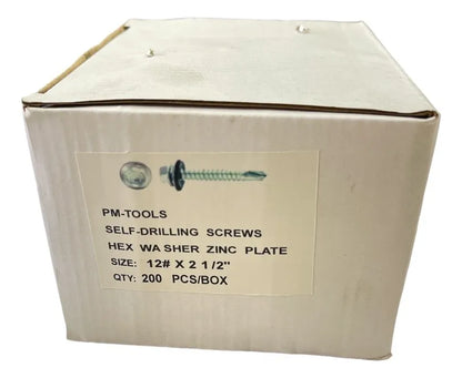 Tornillo Autoperforante Hex. 12 X 2-1/2 C/golilla 200 Unds